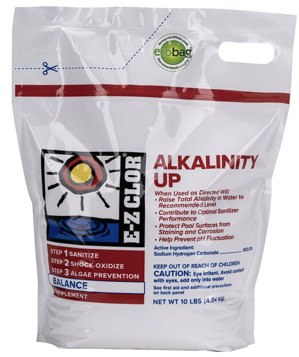 A bag of alkalinity up is shown.